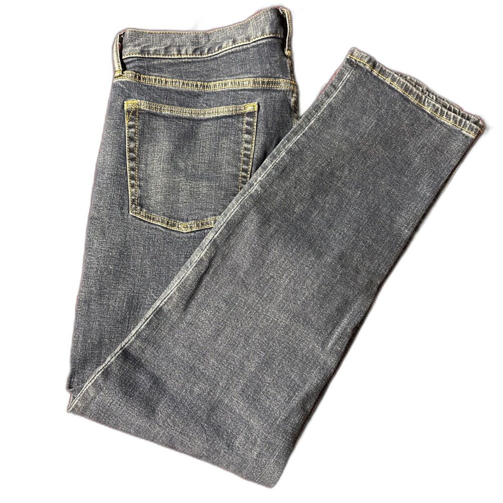 GAP Soft Wear Jeans Mens 32|32 Straight Fit Blue Dark Wash Stretch Denim